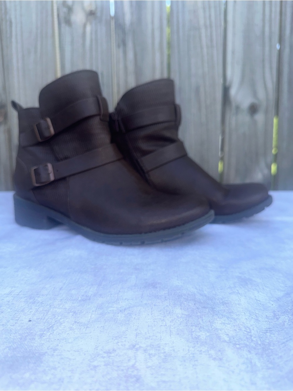 Kohl's Women's Brown Buckle Strap Ankle Booties